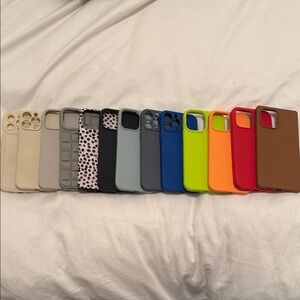 Assorted Lot Color iPhone Cases 13 Pro Max Silicone Apple